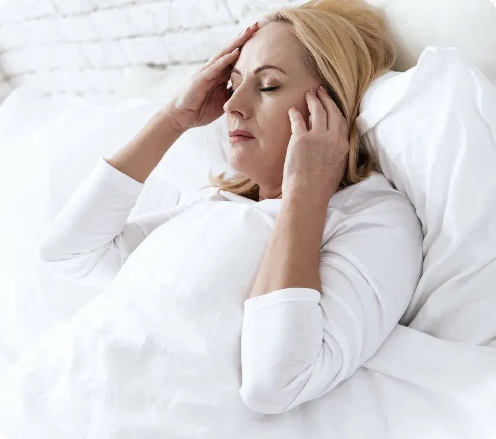 Women sleeping hot caused by menopause
