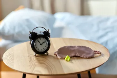 Earplugs on a bedside table